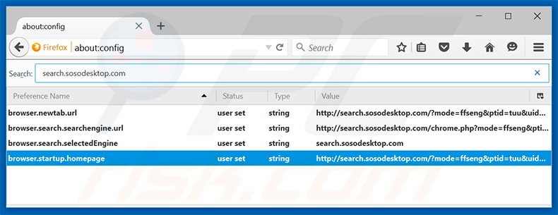 Removing search.sosodesktop.com from Mozilla Firefox default search engine