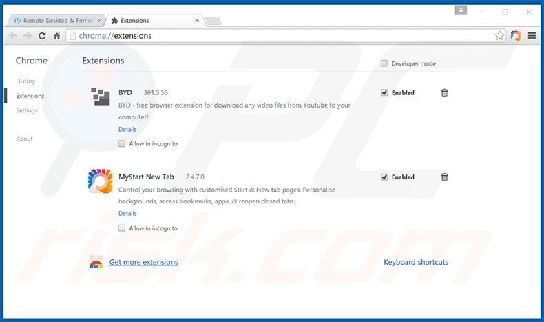 Removing VuuPC ads from Google Chrome step 2