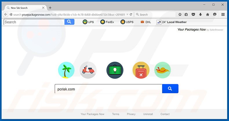 search.yourpackagesnow.com browser hijacker