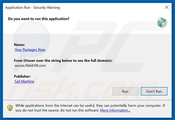 Official Your Packages Now browser hijacker installation setup