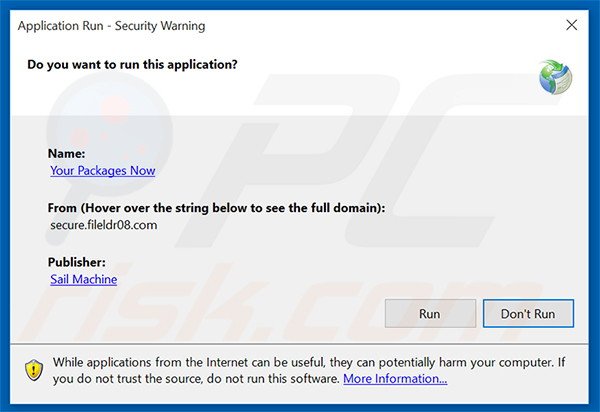 Official Your Packages Now browser hijacker installation setup