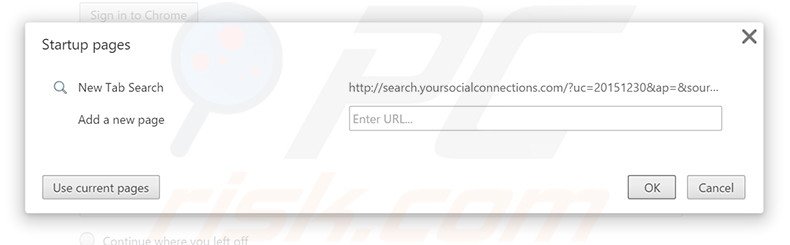 Removing Your Social Center from Google Chrome homepage