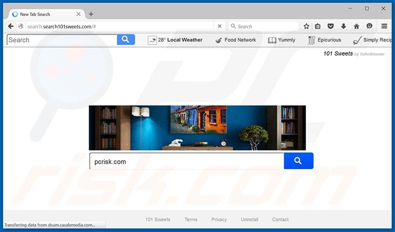 search.search101sweets.com browser hijacker