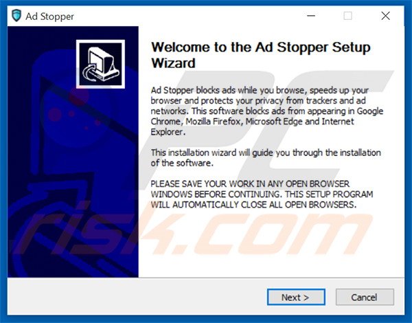 Official Ad Stopper PUP installation setup