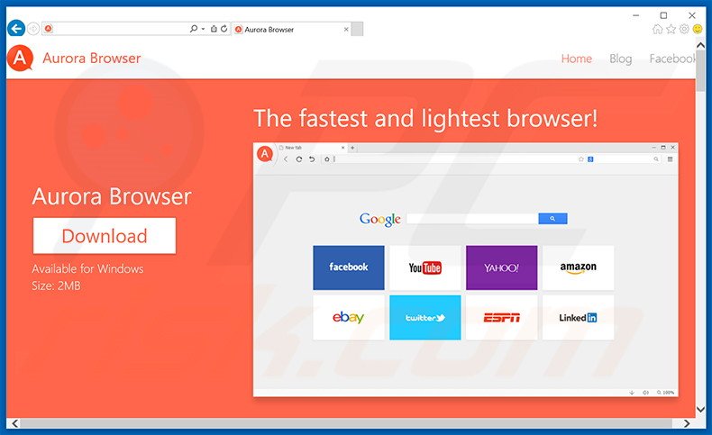 Aurora Browser adware