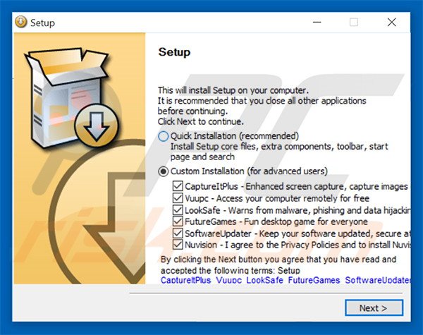 Installer spreading CaptureItPlus adware