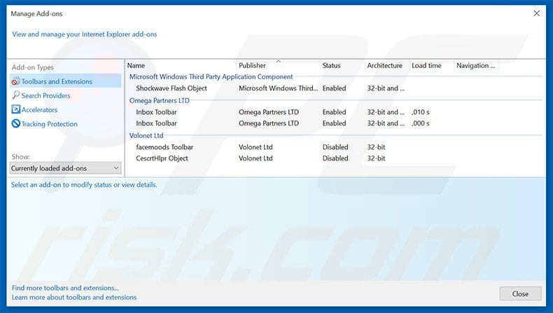 Removing CoronaBorealis ads from Internet Explorer step 2