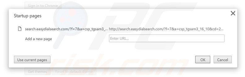 Removing search.easydialsearch.com from Google Chrome homepage