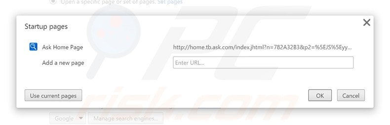 Removing EasyDocMerge from Google Chrome homepage