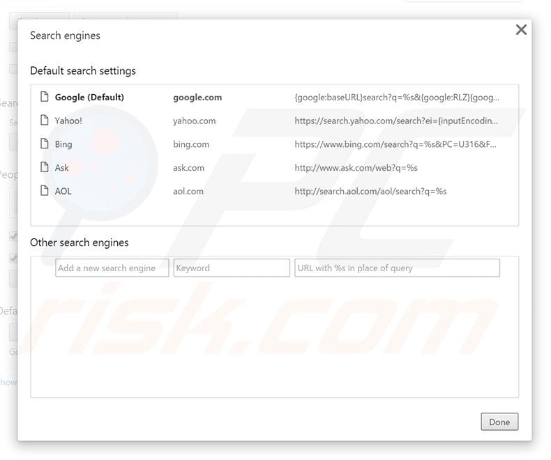 Removing EasyDocMerge from Google Chrome default search engine