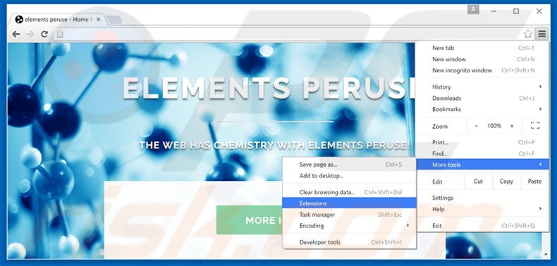 Removing Elements Peruse  ads from Google Chrome step 1