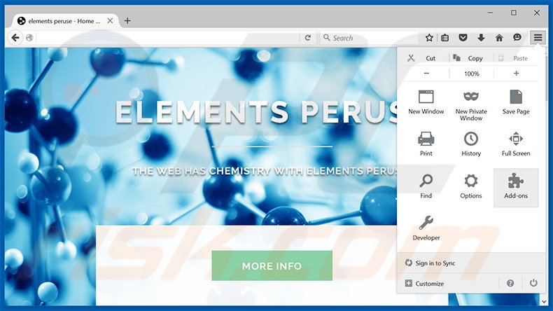 Removing Elements Peruse ads from Mozilla Firefox step 1