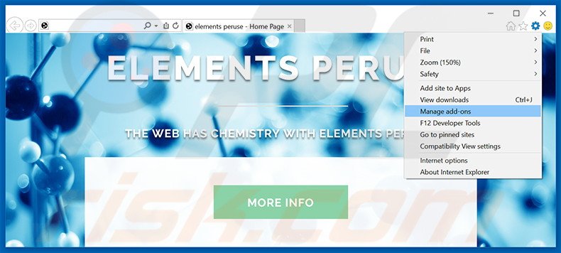 Removing Elements Peruse ads from Internet Explorer step 1