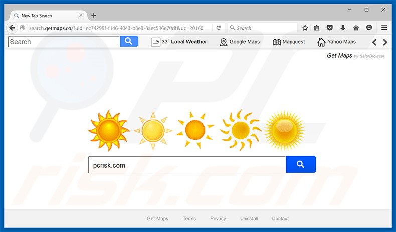 search.getmaps.co browser hijacker