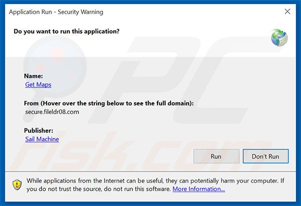 Official Get Maps browser hijacker installation setup