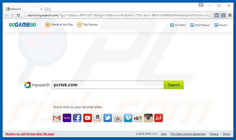 search.mysearch.com browser hijacker