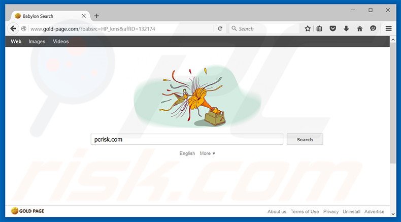 gold-page.com browser hijacker