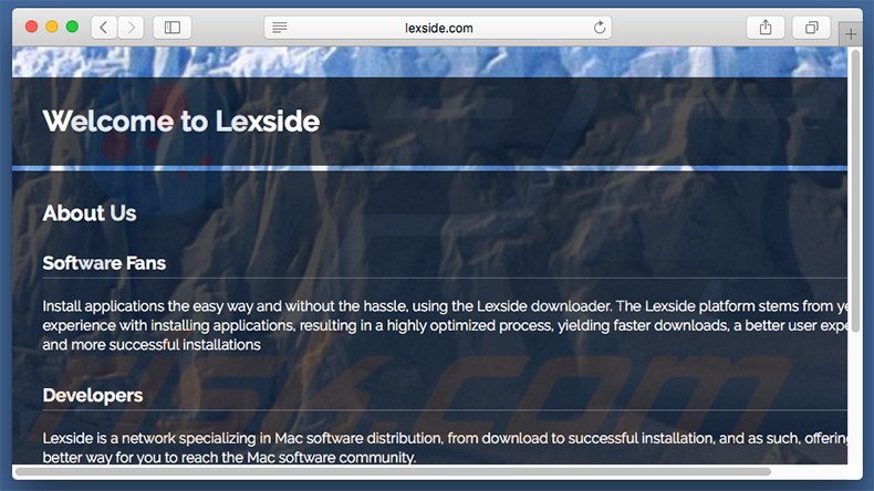 Dubious website used to promote search.lexside.com