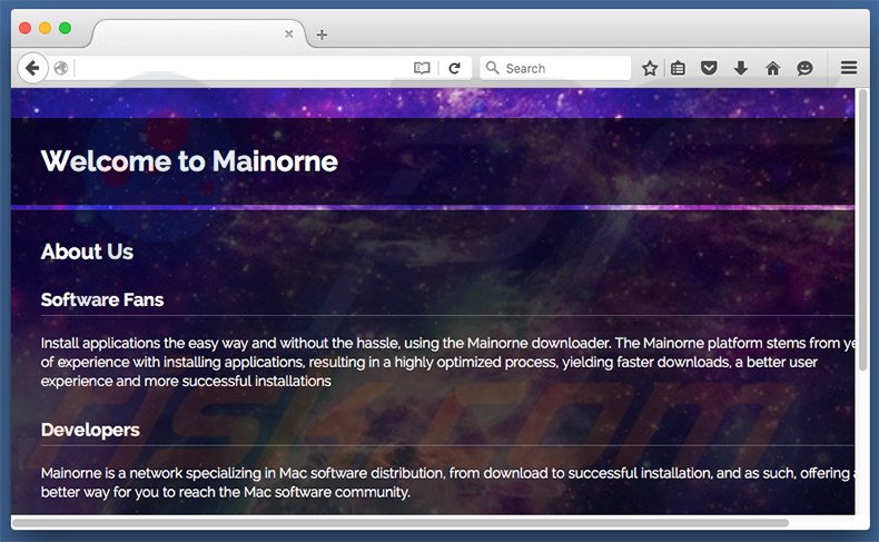 Dubious website used to promote search.mainorne.com