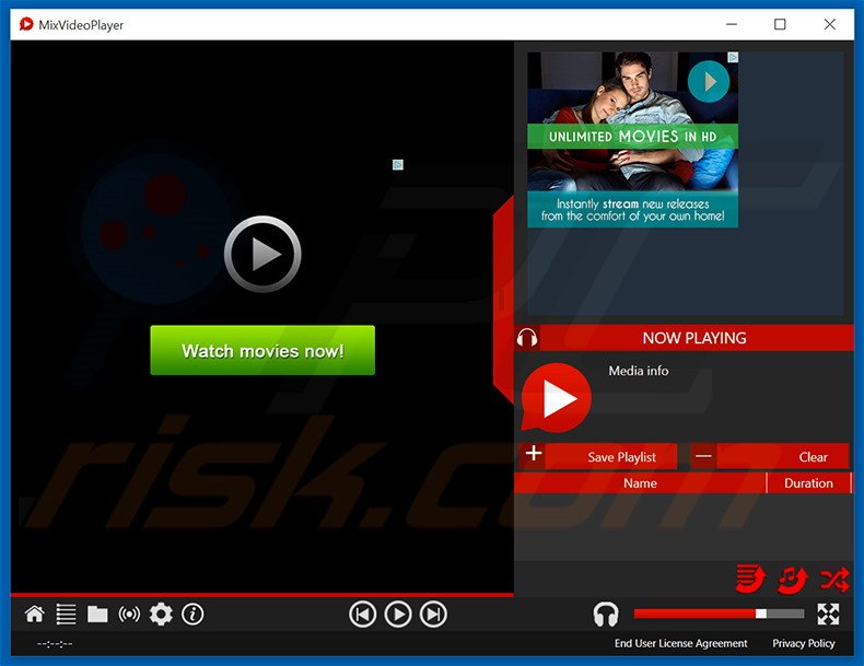 Screenshot MixVideoPlayer adware