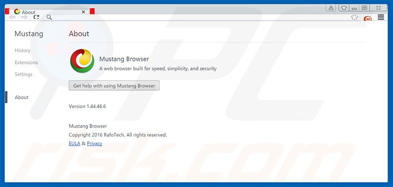 Shady web browser Mustang