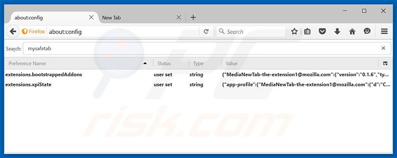 Removing search.mysafetabsearch.com from Mozilla Firefox default search engine