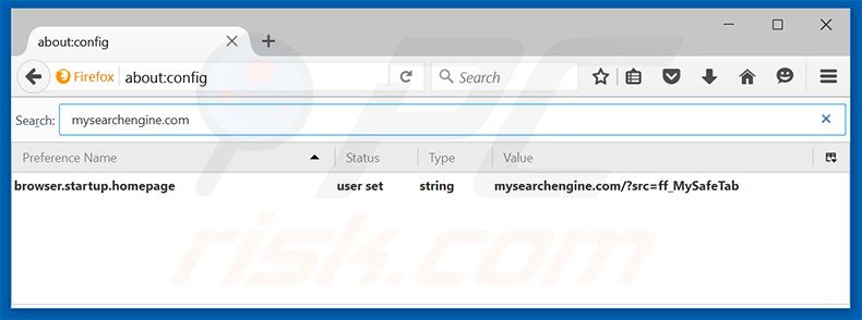 Removing mysearchengine.info from Mozilla Firefox default search engine