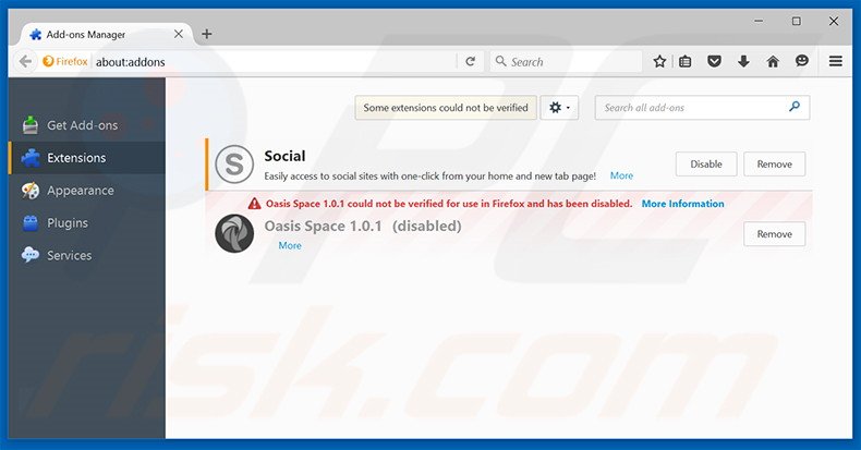 Removing search.mysocialhubxp.com related Mozilla Firefox extensions