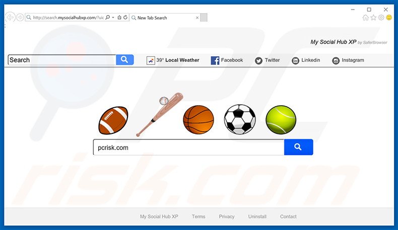 search.mysocialhubxp.com browser hijacker