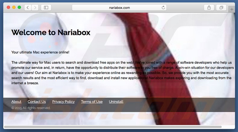 Dubious website used to promote search.nariabox.com