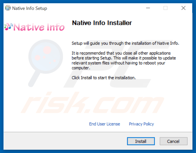 native info adware installer setup