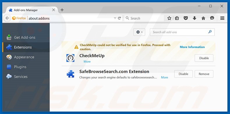Removing newtabtvplussearch.com related Mozilla Firefox extensions