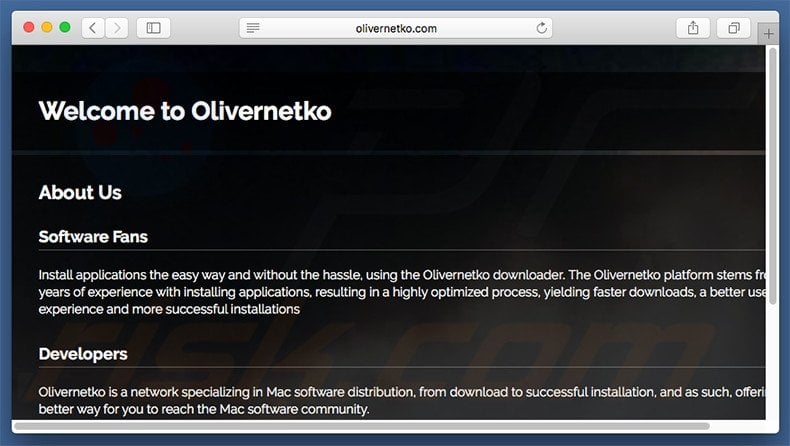 Dubious website used to promote search.olivernetko.com