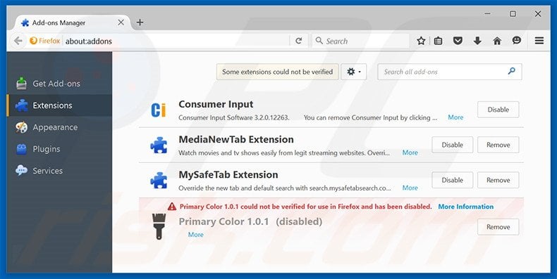 Removing OneSoftPerDay ads from Mozilla Firefox step 2