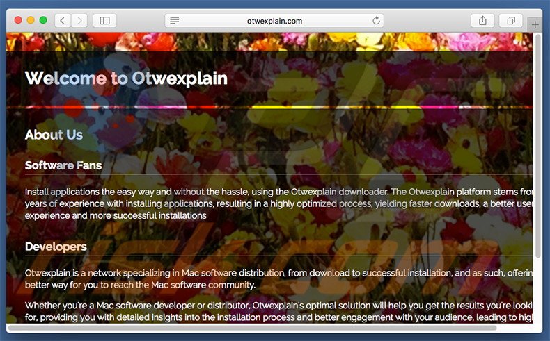 Dubious website used to promote search.otwexplain.com