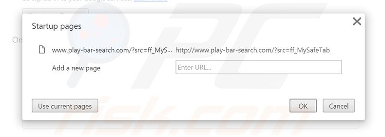 Removing play-bar-search.com from Google Chrome homepage