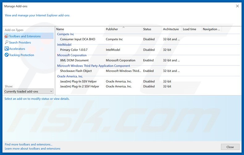 Removing Screen Maker ads from Internet Explorer step 2