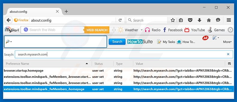 Removing search.mysearch.com from Mozilla Firefox default search engine