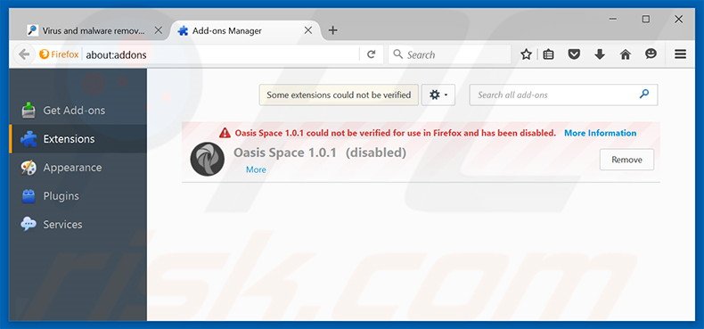 Removing TiantianWIFI ads from Mozilla Firefox step 2