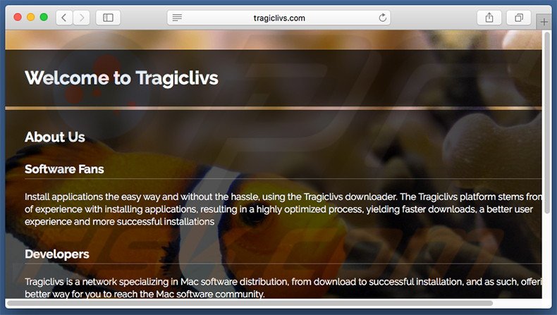 Dubious website used to promote search.tragiclivs.com