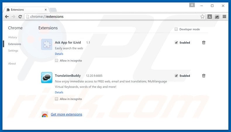 Removing TranslationBuddy related Google Chrome extensions