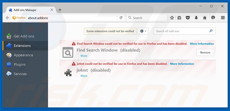 Removing search.trendingnewtabs.com related Mozilla Firefox extensions