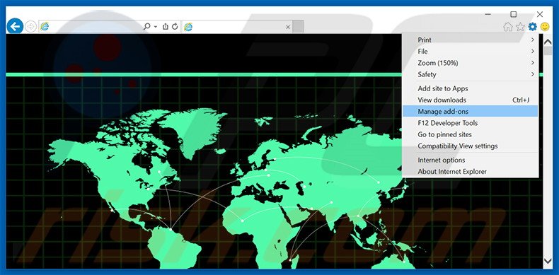 Removing WindowPolicies ads from Internet Explorer step 1