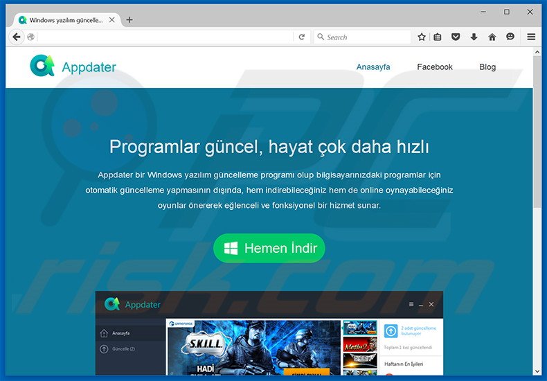 Appdater adware