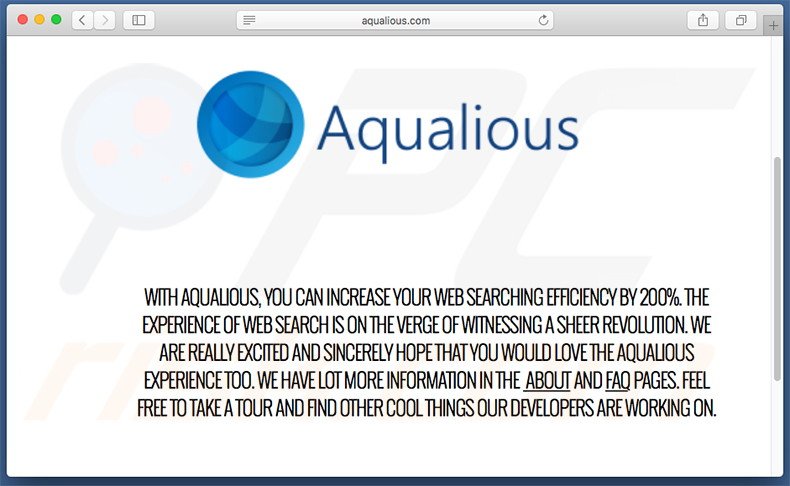 Dubious website used to promote aqualious.com