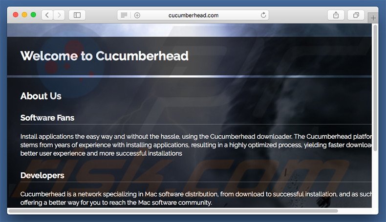 Dubious website used to promote search.cucumberhead.com