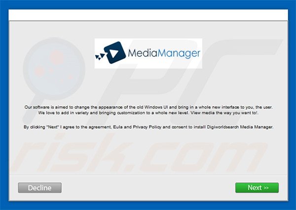 Digiworldsearch Media Manager distributing installer