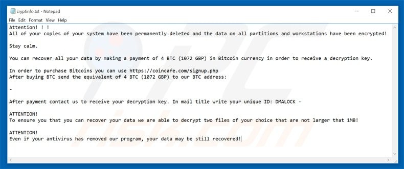 dma locker dmalock3 updated variant cryptinfo.txt file