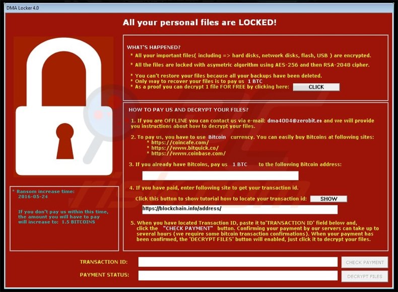 dmalocker 4.0 ransomware