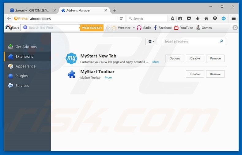 Removing FirstFlix ads from Mozilla Firefox step 2
